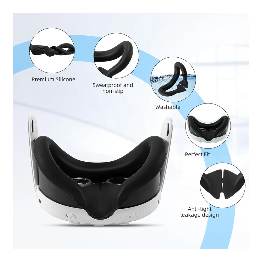 FUNDA DE SILICONA PARA META/OCULUS QUEST 3 | BLACK