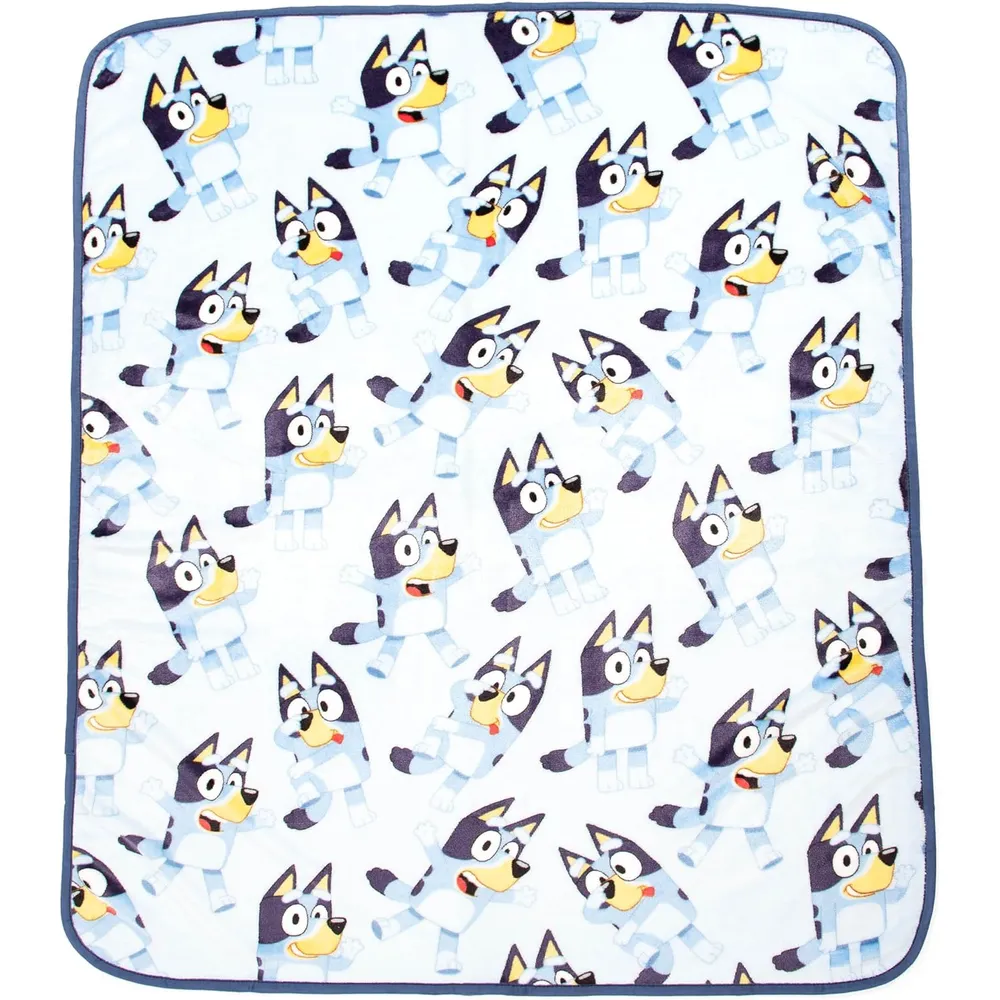 Bluey | Set de viaje infantil (Manta de 40x50 pulgadas, máscara de ojos y almohada de cuello)