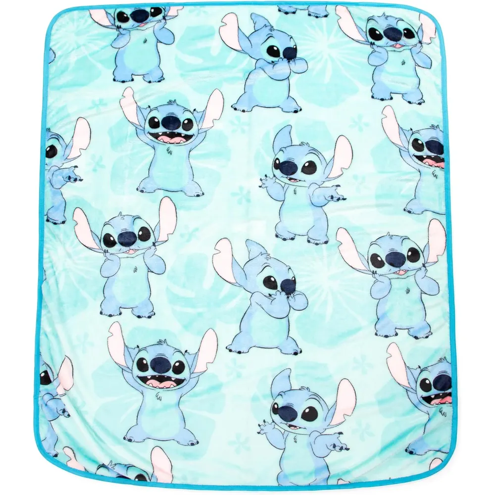 Stitch | Set de viaje infantil (Manta de 40x50 pulgadas, máscara de ojos y almohada de cuello)