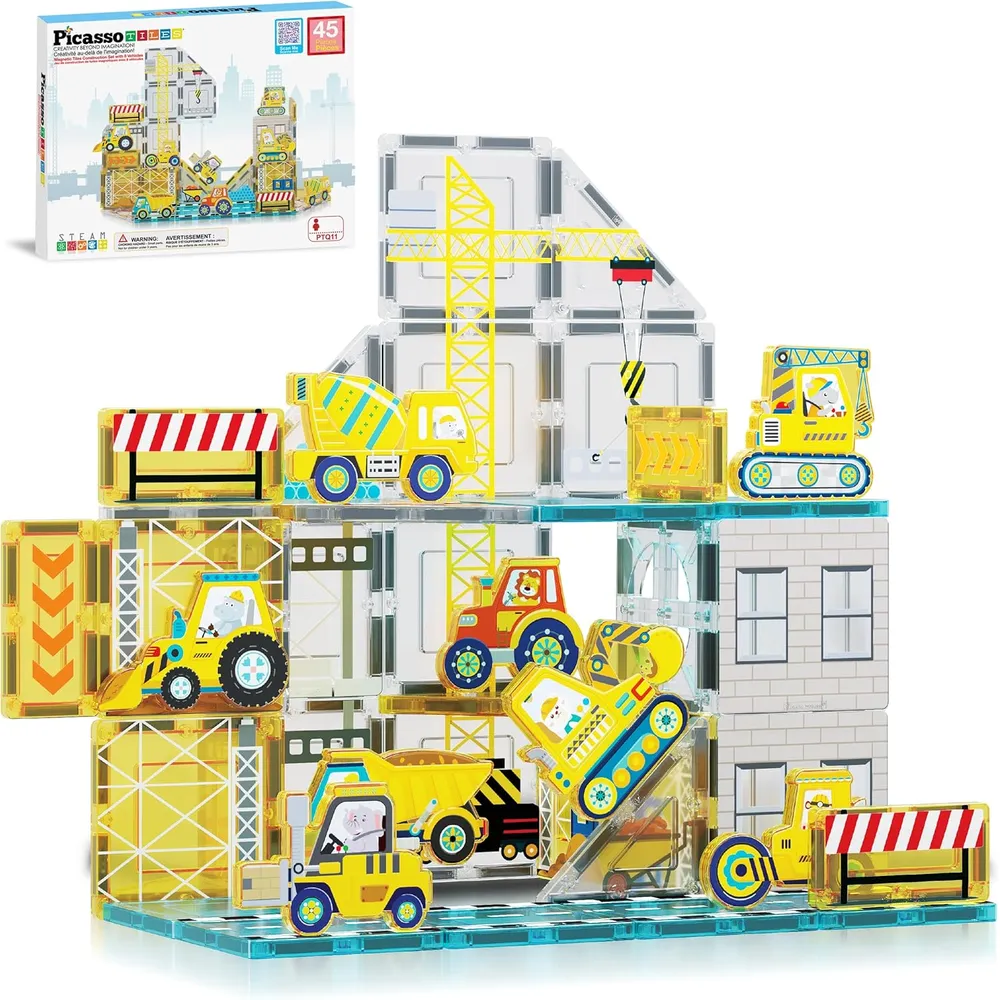BLOQUES MAGNÉTICOS VEHÍCULOS CONSTRUCCIÓN PTQ11 PICASSOTILES