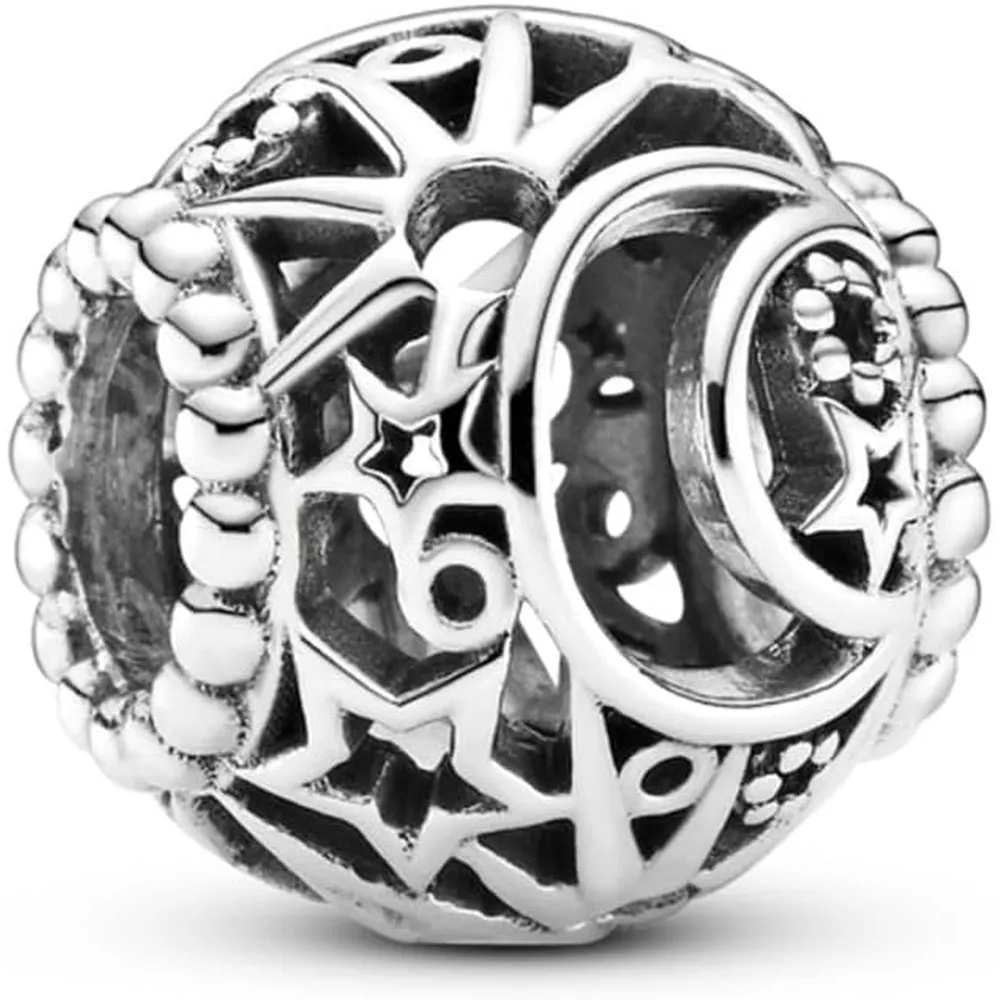 Pandora charm Openwork Sun, Stars & Moon | Plata