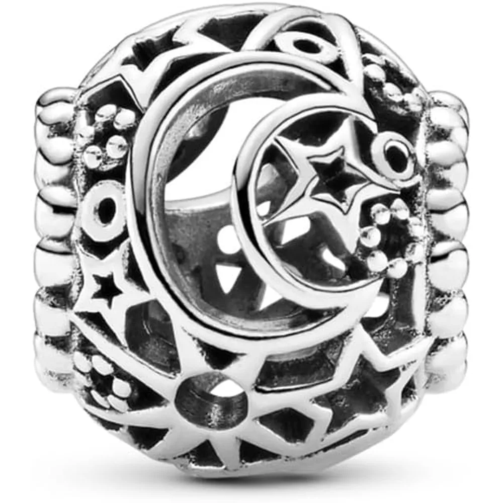 Pandora charm Openwork Sun, Stars & Moon | Plata
