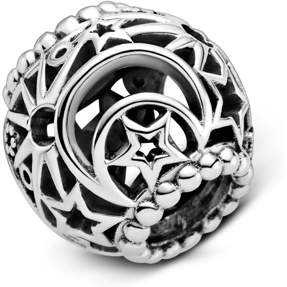 Pandora charm Openwork Sun, Stars & Moon | Plata
