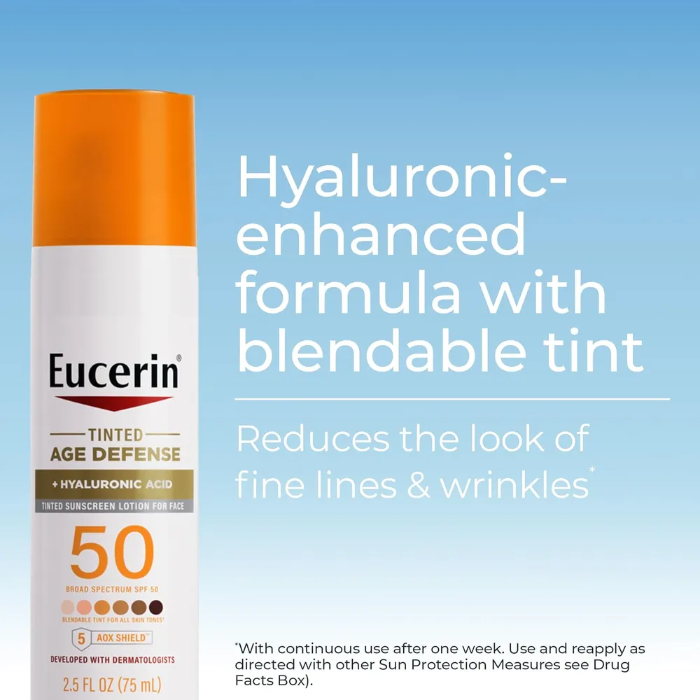 EUCERIN SUN SPF 50 LOCIÓN FACIAL CON COLOR 2.5 FL OZ / 75 ML