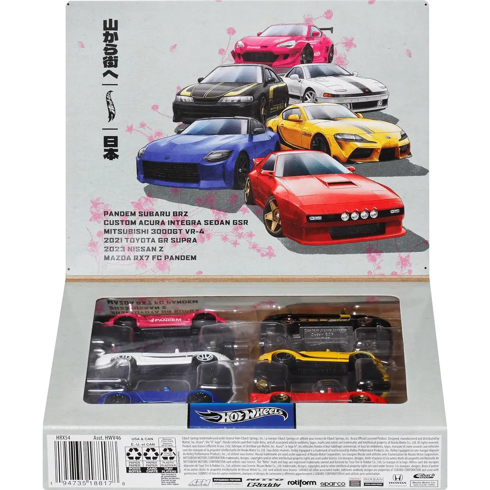 HOT WHEELS AUTOS CAR CULTURE JAPONESES 6 PZS (ESTILOS DIVERSOS)