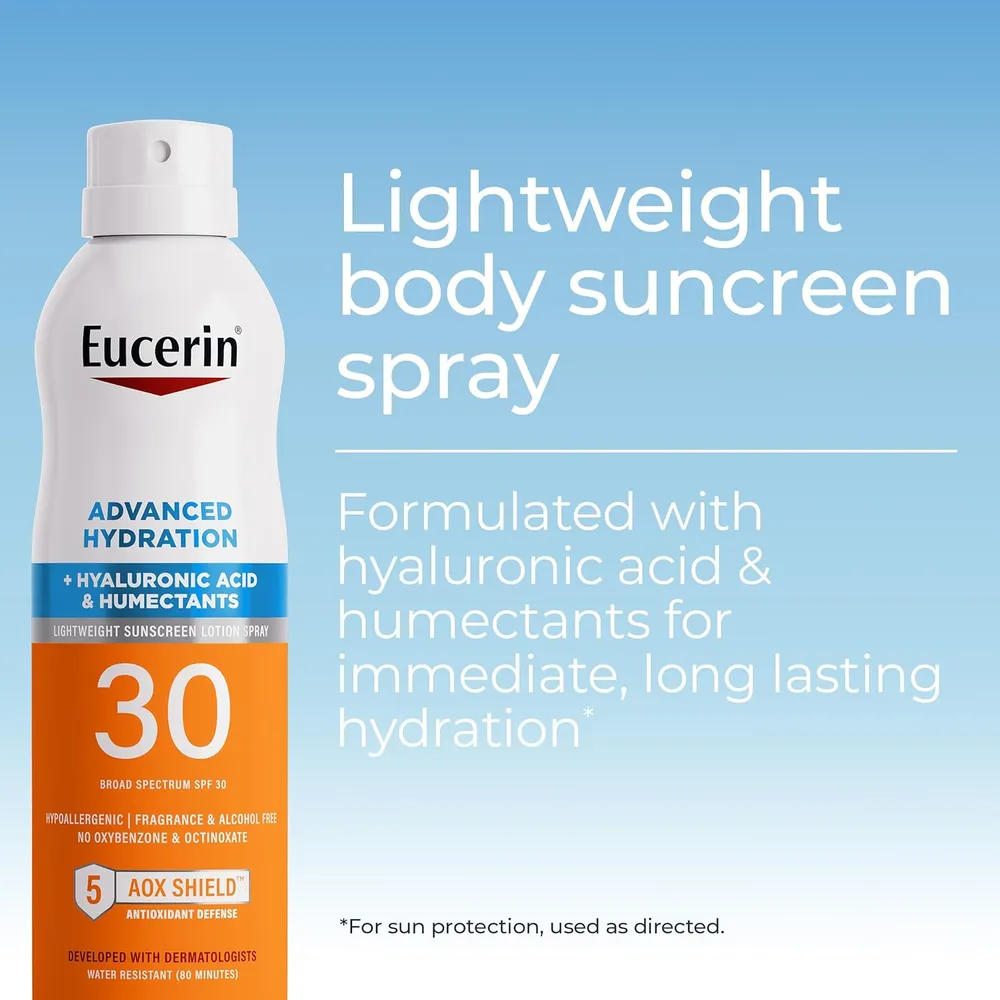 EUCERIN SUN ADVANCED HYDRATION SPF 30 PROTECTOR SOLAR EN SPRAY 6 OZ / 170 GR