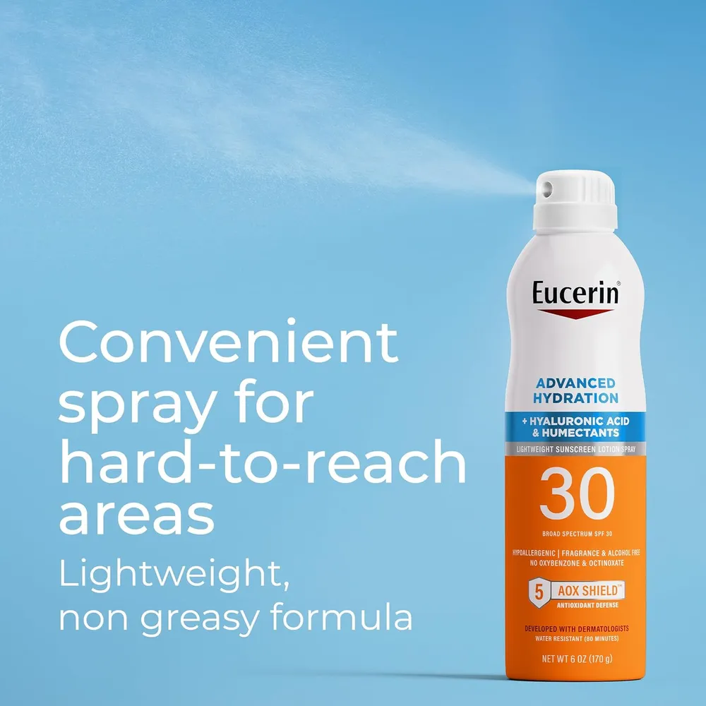 EUCERIN SUN ADVANCED HYDRATION SPF 30 PROTECTOR SOLAR EN SPRAY 6 OZ / 170 GR