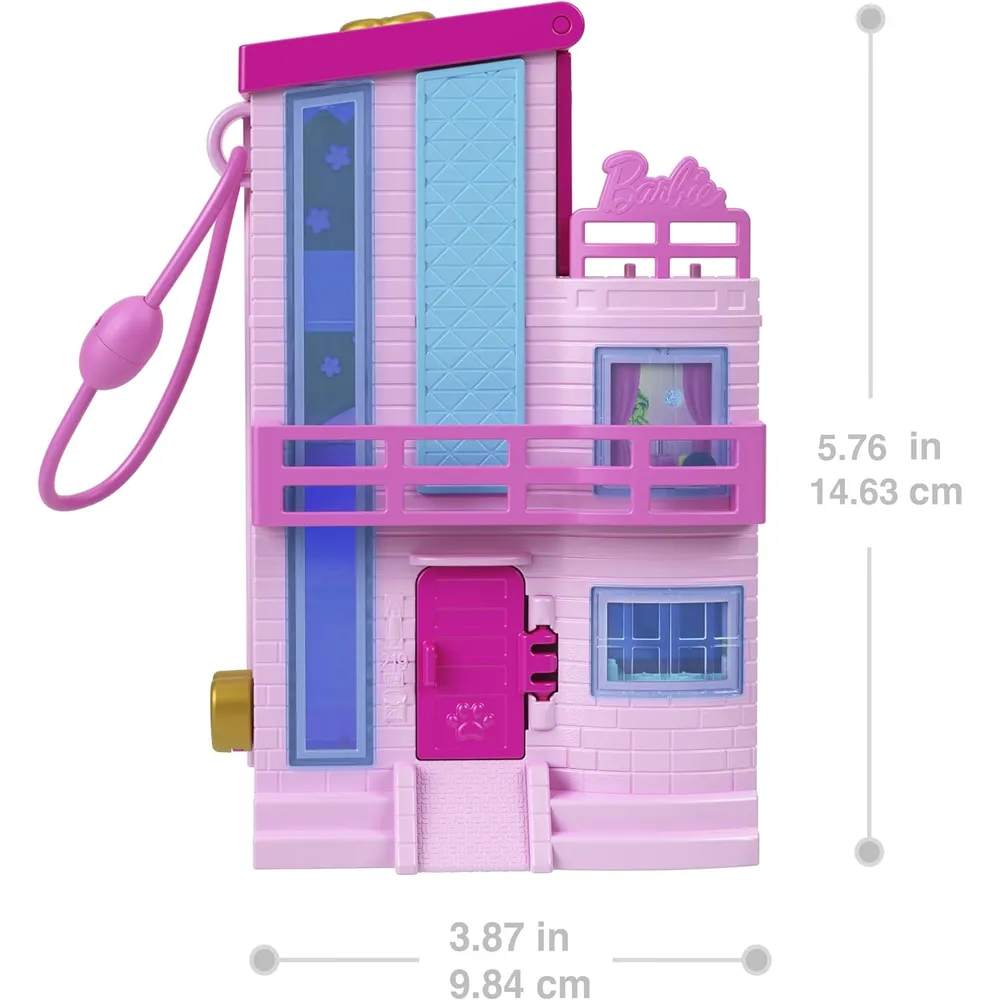 POLLY POCKET Barbie Dreamhouse casa de muñecas compacta con accesorios