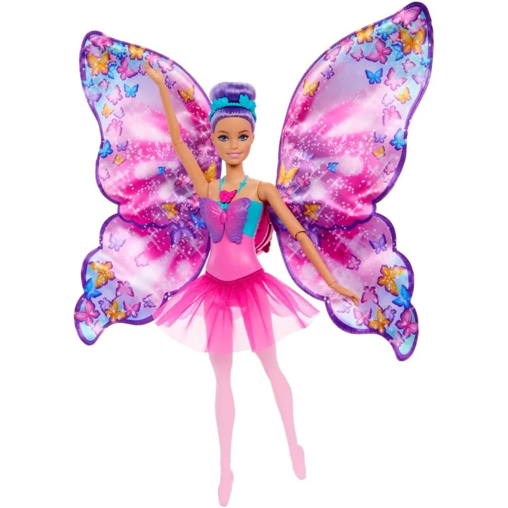 BARBIE MUÑECA BAILARINA MARIPOSA 2 EN 1 CON ALAS