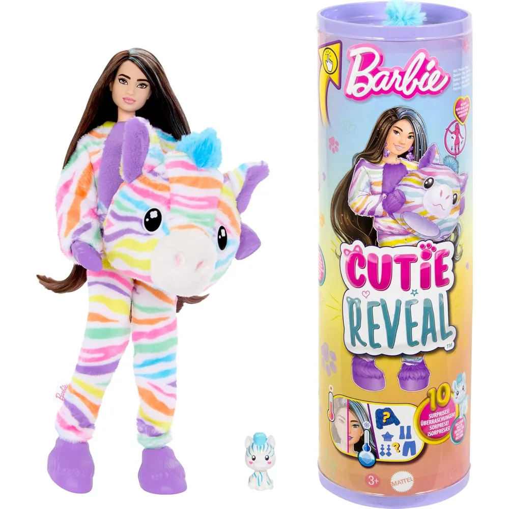 BARBIE CUTIE REVEAL CEBRA ARCOÍRIS COLOR DREAM