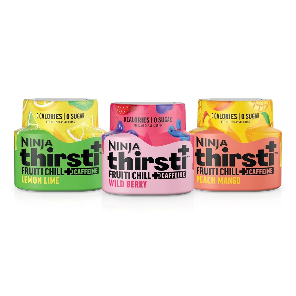 NINJA THIRSTI GOTAS FRUITI CHILL SURTIDO CON CAFEÍNA 17 BEBIDAS 355 ML |PACK X3