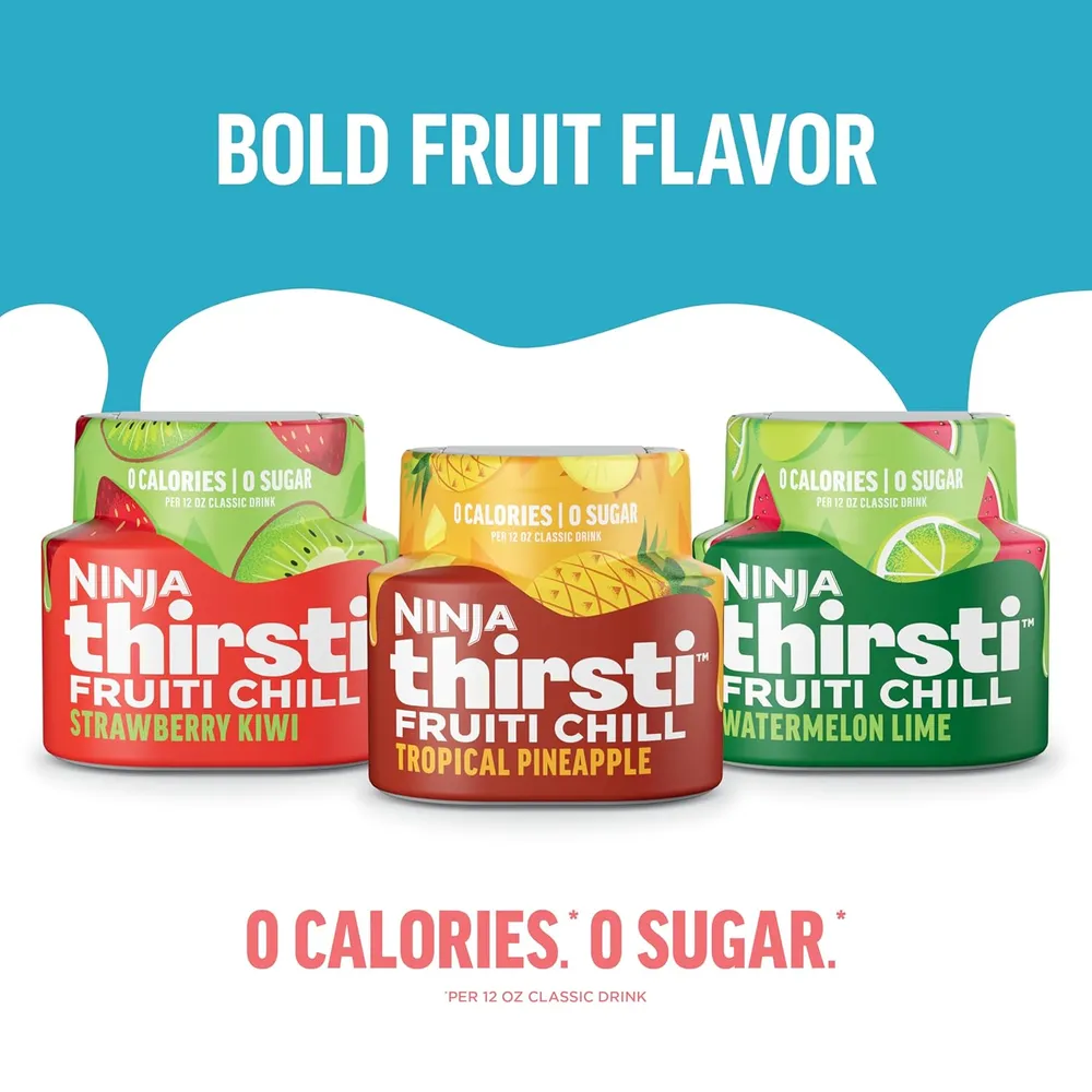 NINJA THIRSTI GOTAS FRUITI CHILL SURTIDO 17 BEBIDAS 355 ML |PACK X3