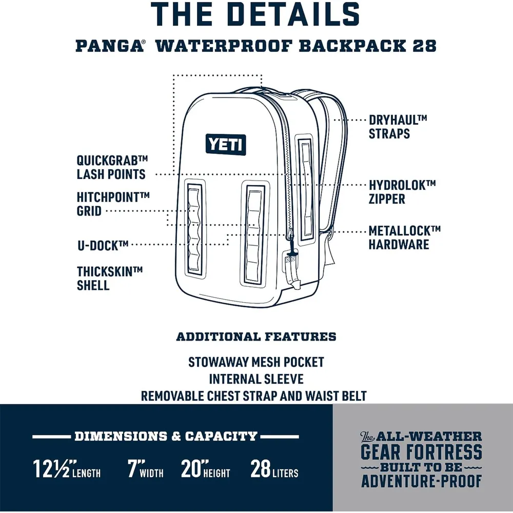 YETI Panga 28 Mochila para Viaje | Negro