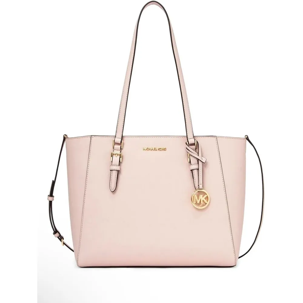 MICHAEL KORS Charlotte Bolso bandolera grande 3 en 1 de cuero | Rosado