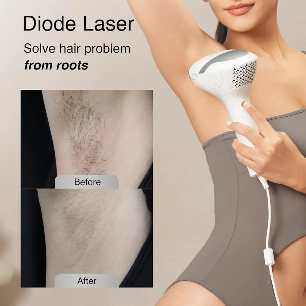 Depiladora láser de diodo V8S DermRays | Plata / Blanco