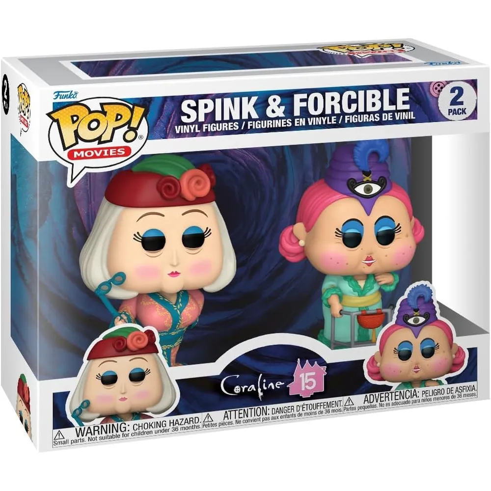 Funko Pop | Pack de 2 Spink y Miss Forcible de Coraline y la Puerta Secreta