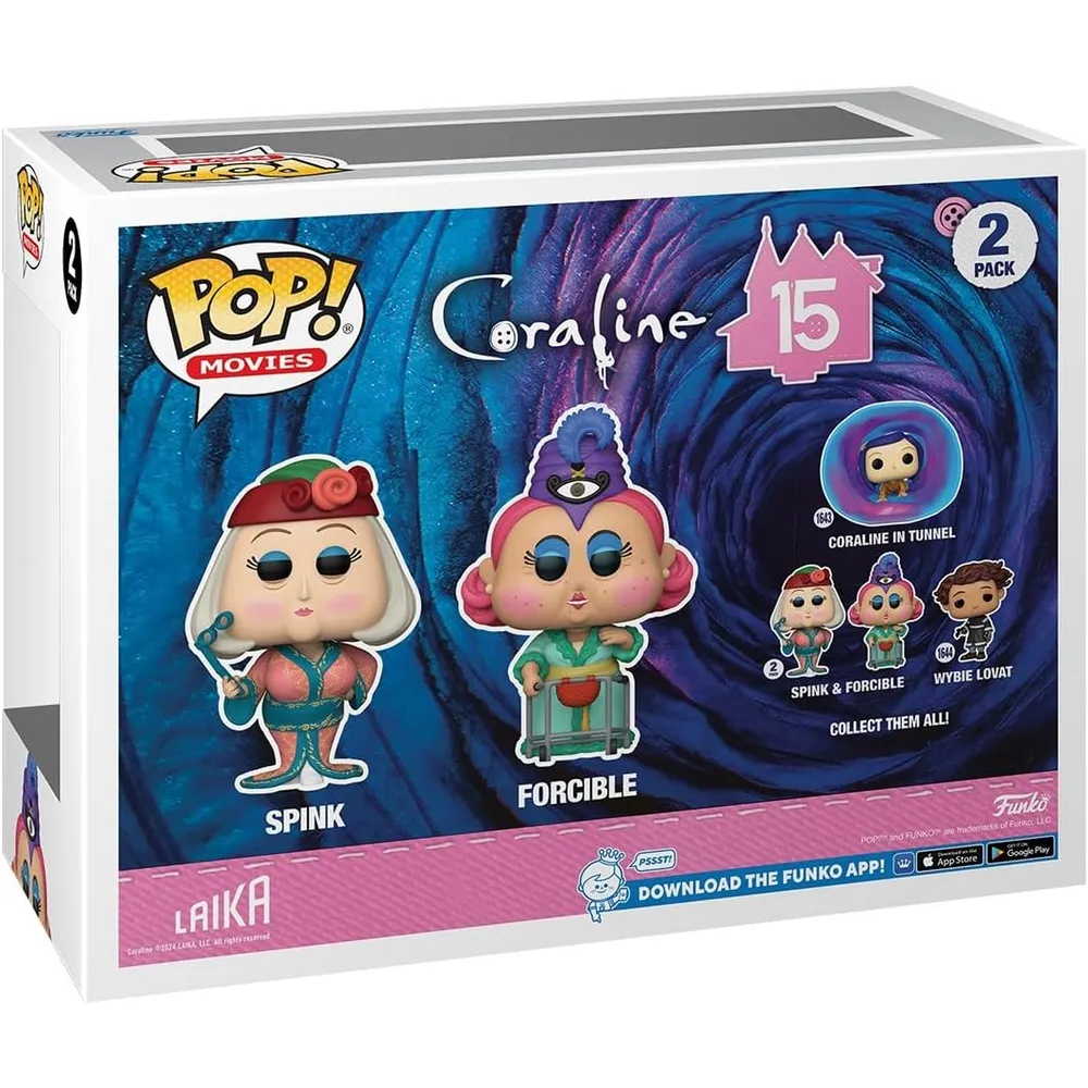 Funko Pop | Pack de 2 Spink y Miss Forcible de Coraline y la Puerta Secreta