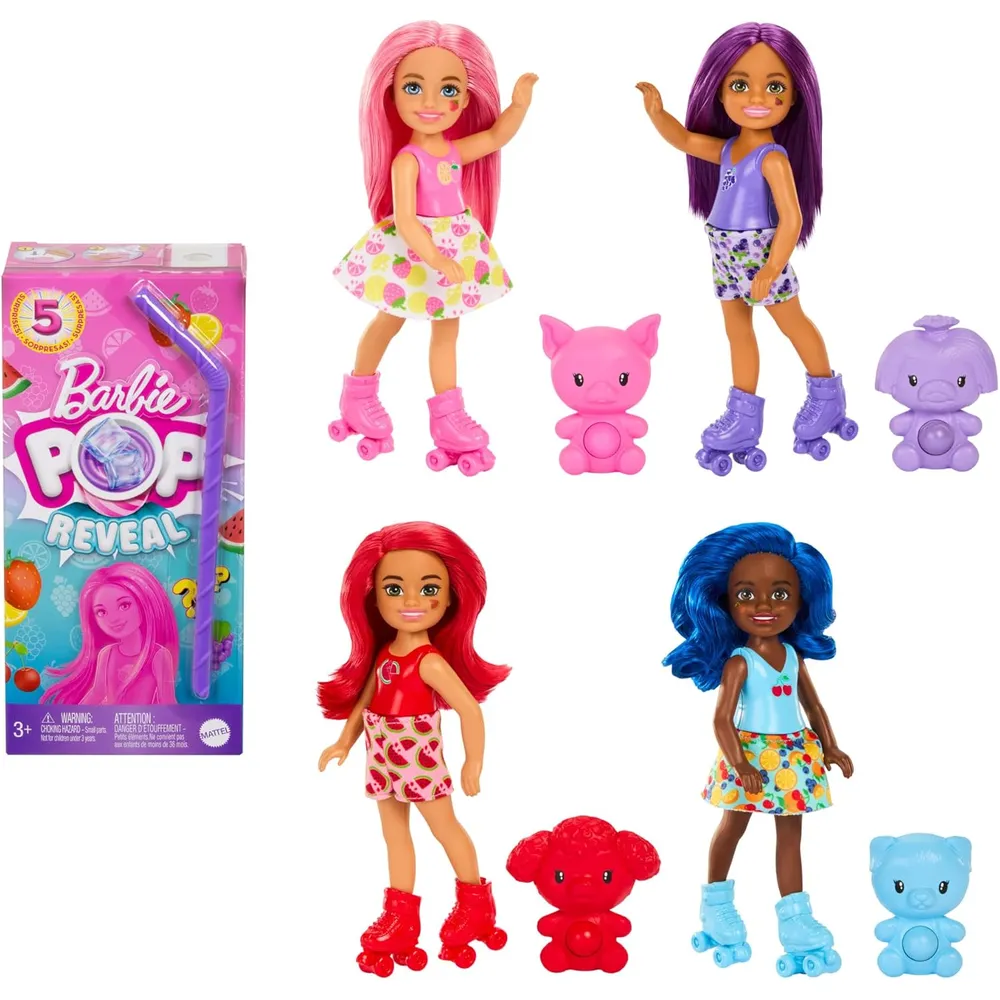 BARBIE CHELSEA POP REVEAL FRUTAS CON SORPRESAS