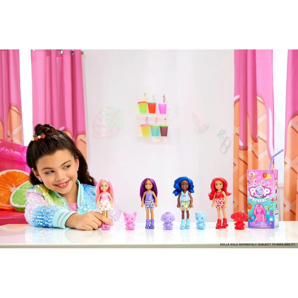 BARBIE CHELSEA POP REVEAL FRUTAS CON SORPRESAS