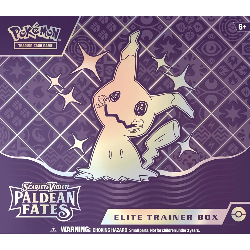 JUEGO DE CARTAS POKÉMON TCG SCARLET & VIOLET PALDEAN FATES ELITE TRAINER BOX (INGLÉS)
