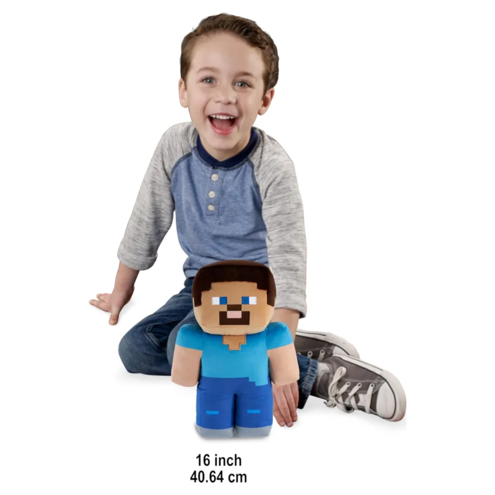 Minecraft peluche coleccionable para niños y fanáticos, steve minecraft 16"