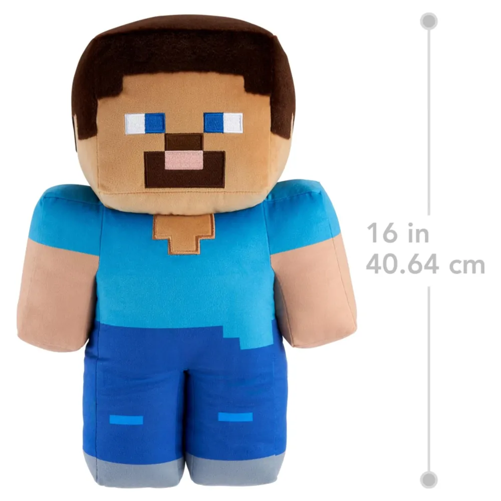 Minecraft peluche coleccionable para niños y fanáticos, steve minecraft 16"