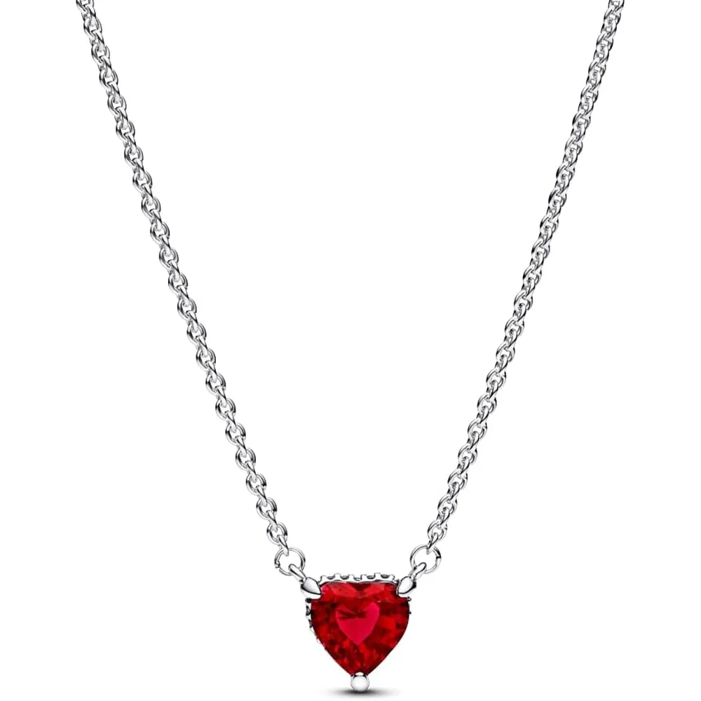 Pandora collar corazón con cristal rojo | Rojo