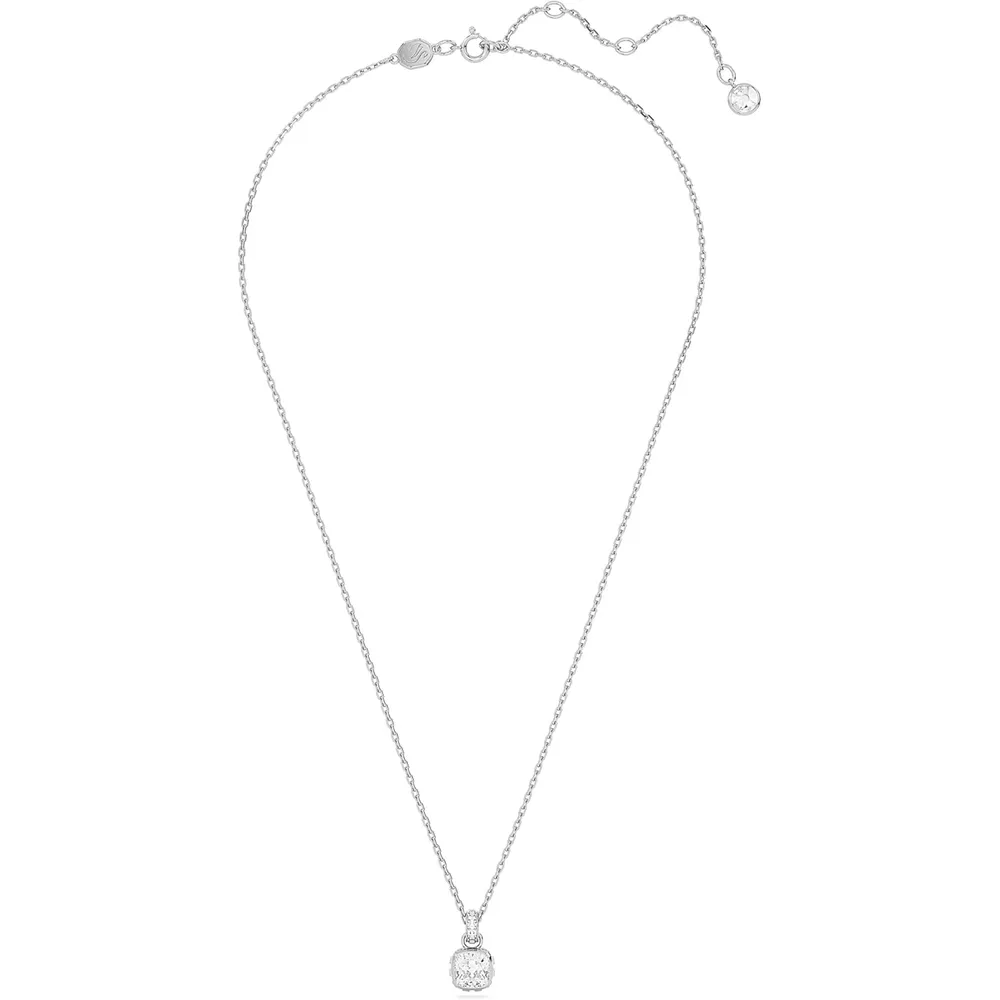 SWAROVSKI COLLAR PENDIENTE CUADRADO BIRTHSTONE ABRIL ACABADO RODIO PARA MUJER | PLATEADO