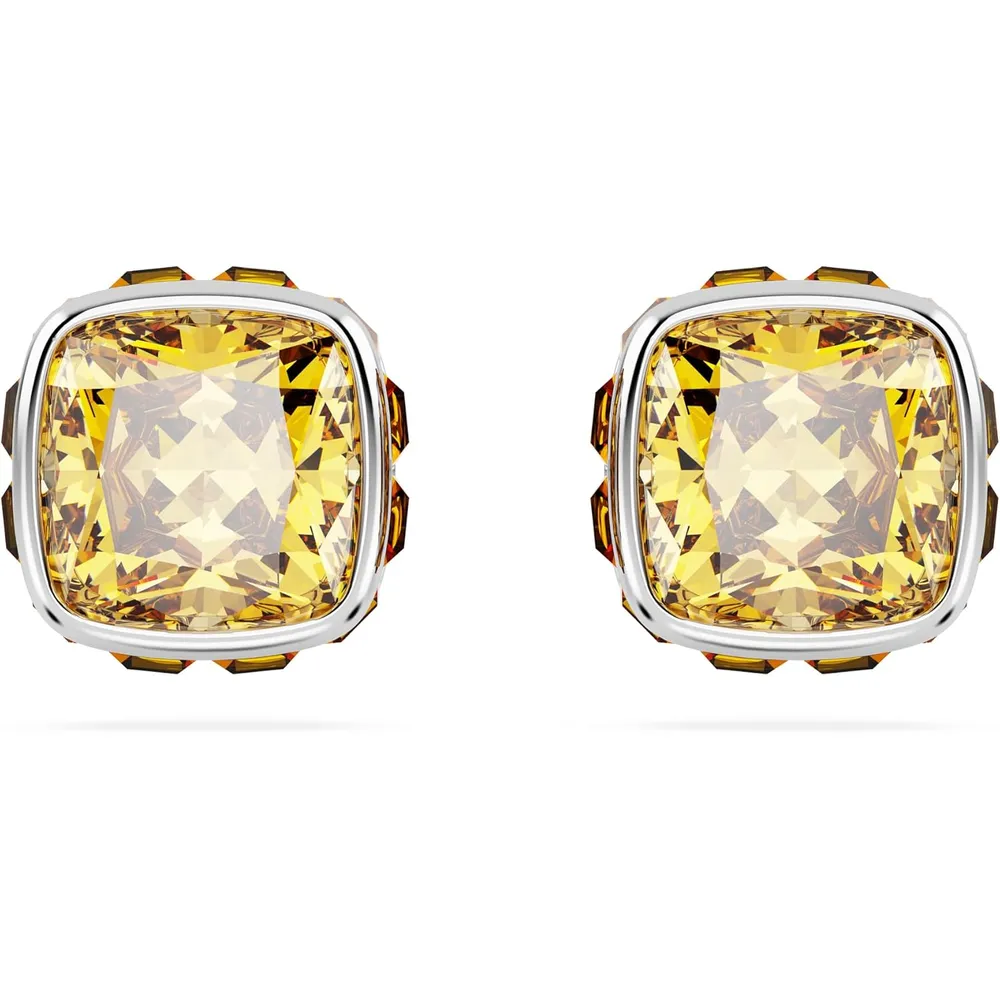 SWAROVSKI ARETES STUD CUADRADO BIRTHSTONE NOVIEMBRE ACABADO RODIO PARA MUJER | DORADO