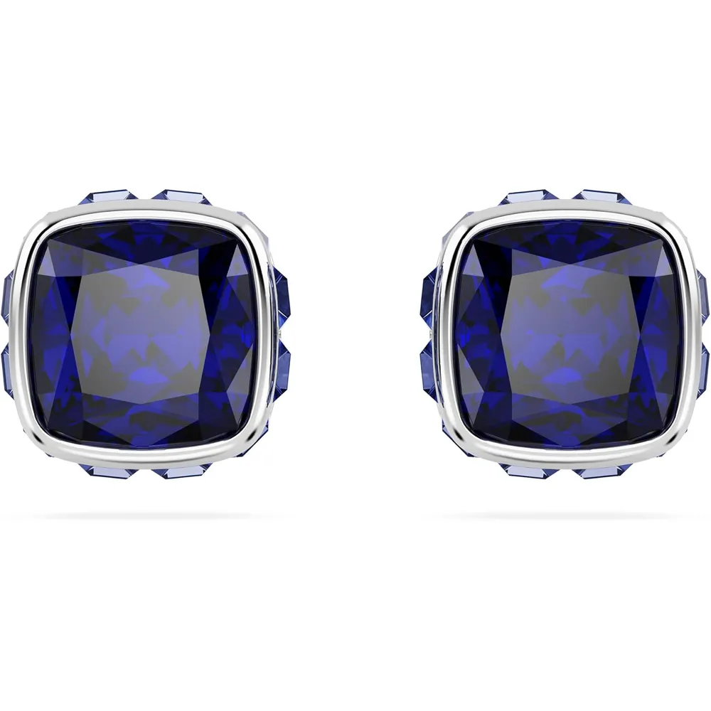 SWAROVSKI ARETES STUD CUADRADO BIRTHSTONE SEPTIEMBRE ACABADO RODIO PARA MUJER | AZUL