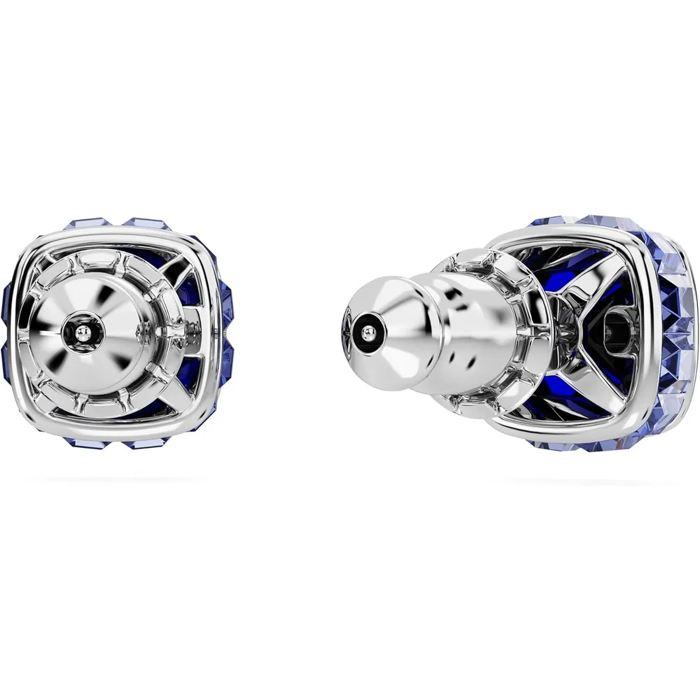 SWAROVSKI ARETES STUD CUADRADO BIRTHSTONE SEPTIEMBRE ACABADO RODIO PARA MUJER | AZUL
