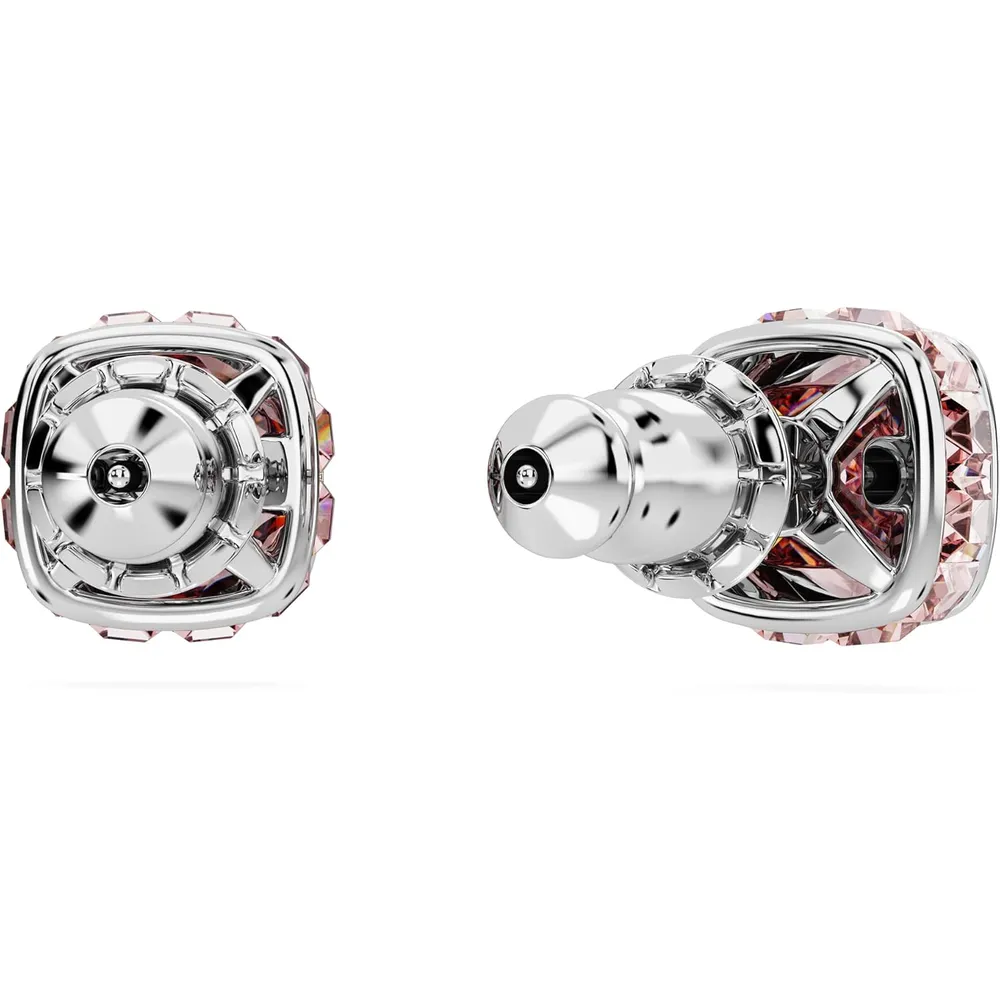 SWAROVSKI ARETES STUD CUADRADO BIRTHSTONE JUNIO ACABADO RODIO PARA MUJER | ROSA