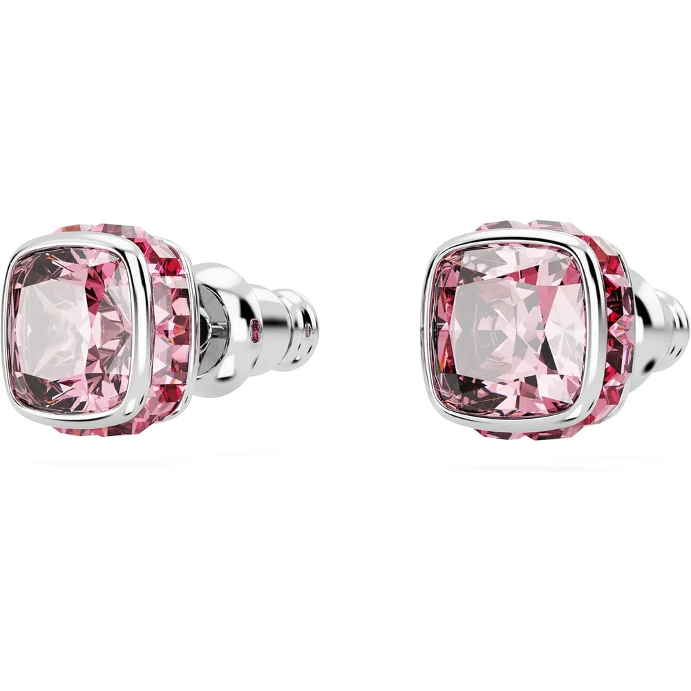 SWAROVSKI ARETES STUD CUADRADO BIRTHSTONE OCTUBRE ACABADO RODIO PARA MUJER | ROSA