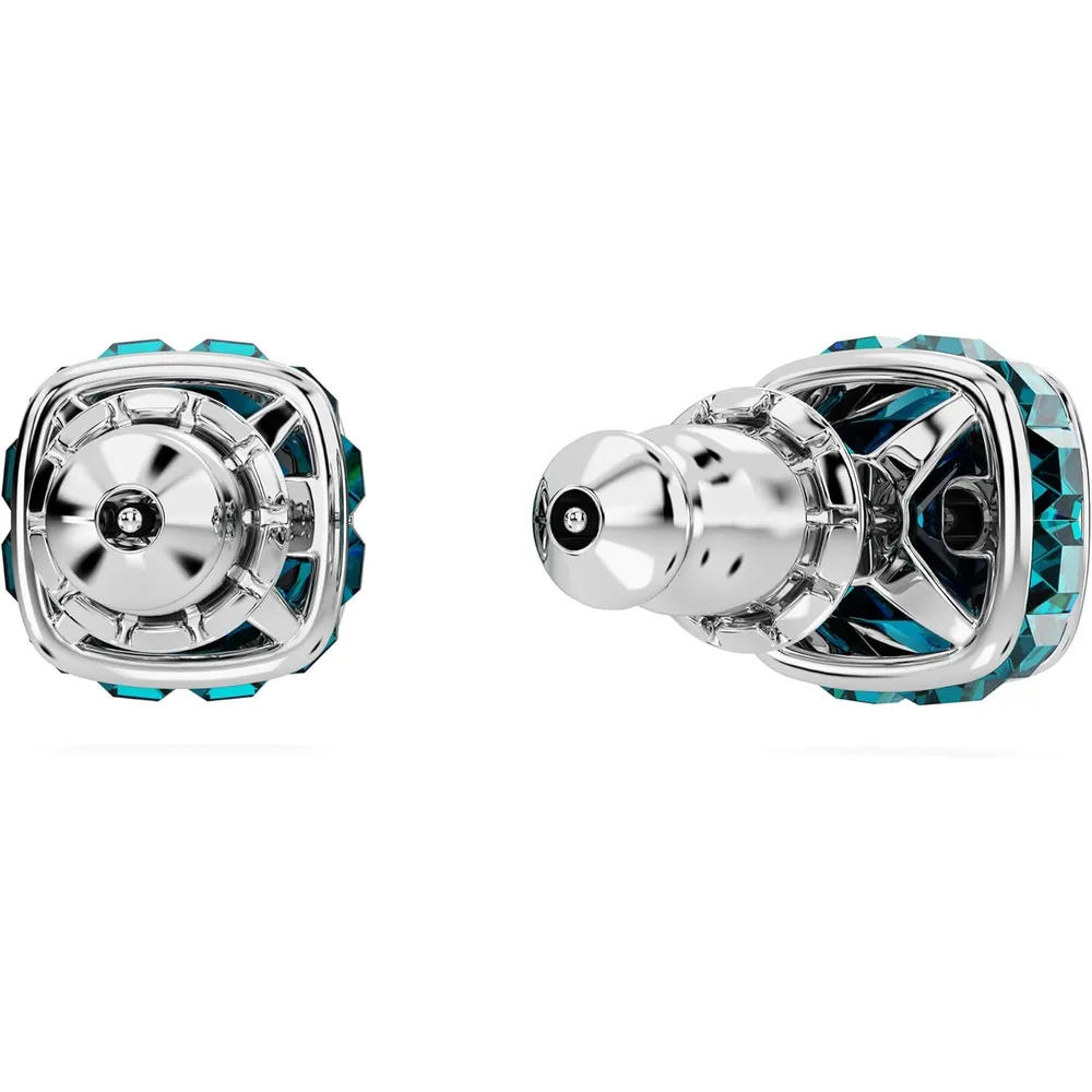 SWAROVSKI ARETES STUD CUADRADO BIRTHSTONE DICIEMBRE ACABADO RODIO PARA MUJER | AZUL