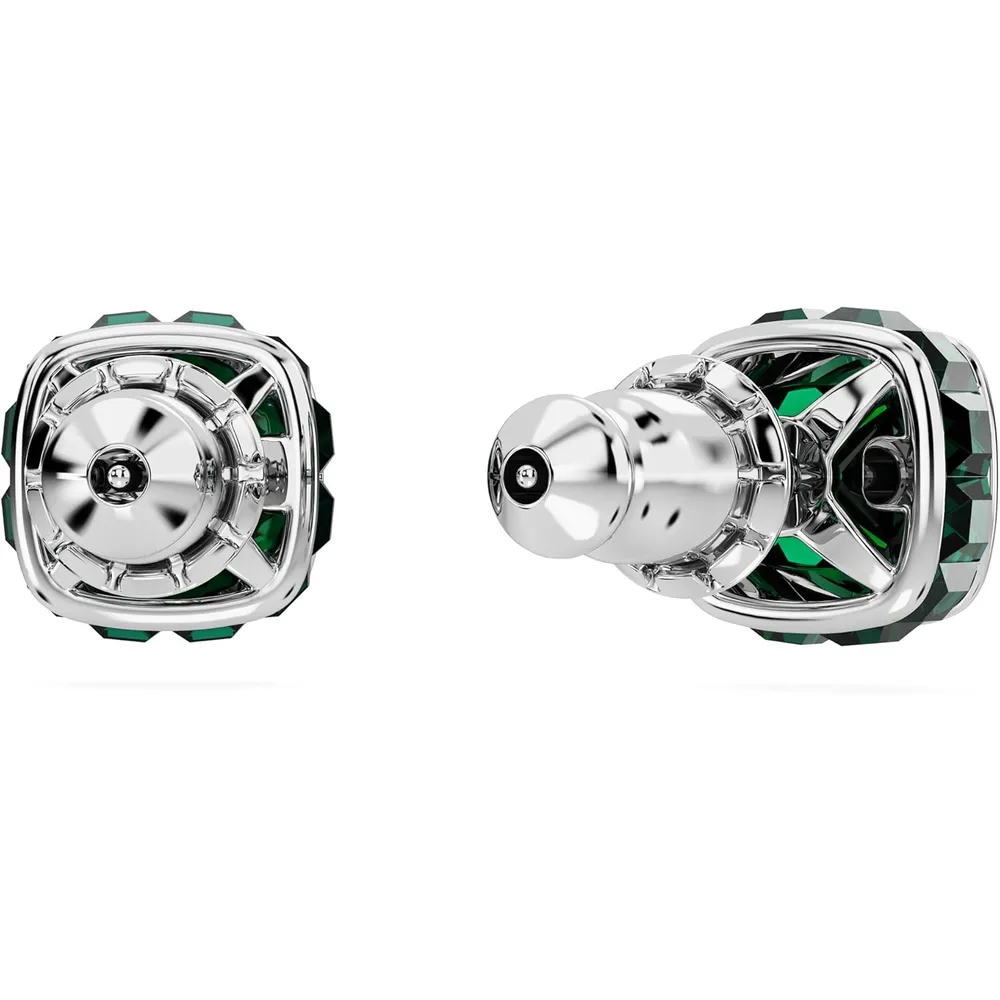 SWAROVSKI ARETES STUD CUADRADO BIRTHSTONE MAYO ACABADO RODIO PARA MUJER | VERDE