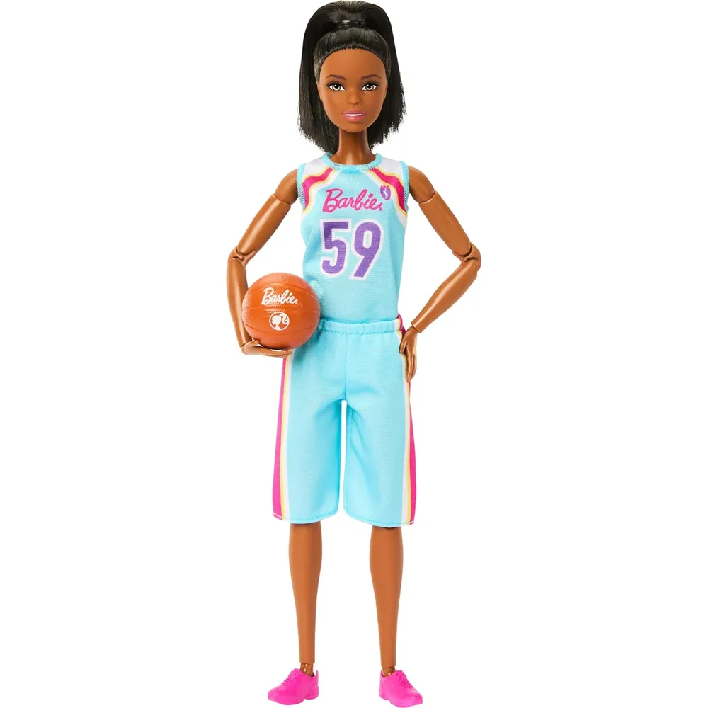 BARBIE MUÑECA JUGADORA DE BALONCESTO MORENA ARTICULADA