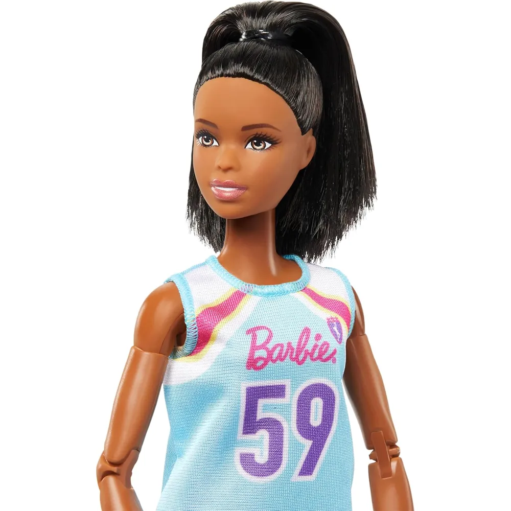BARBIE MUÑECA JUGADORA DE BALONCESTO MORENA ARTICULADA
