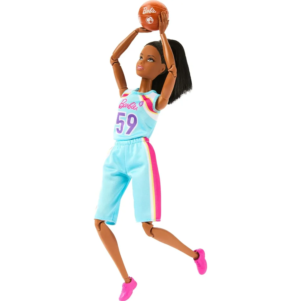 BARBIE MUÑECA JUGADORA DE BALONCESTO MORENA ARTICULADA