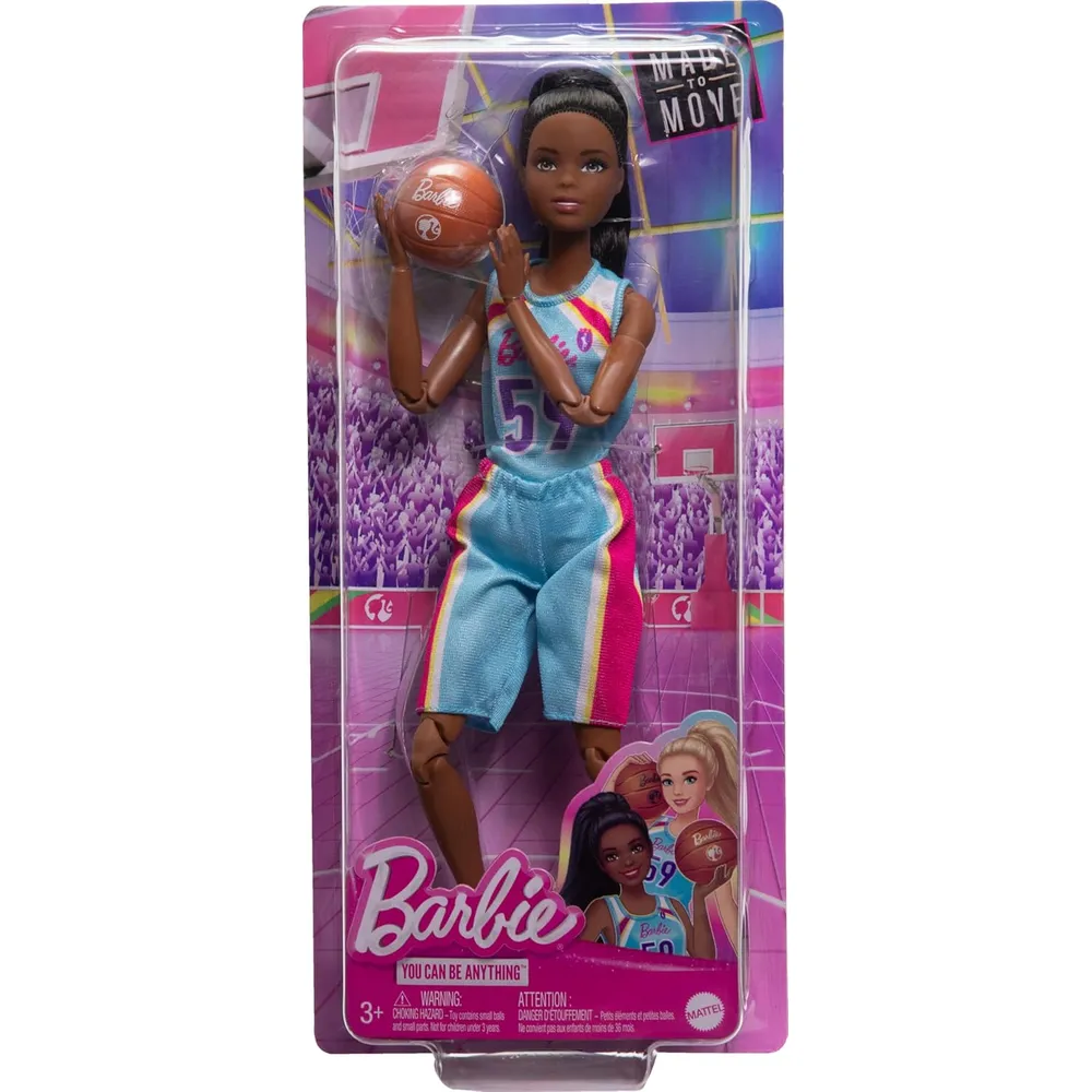 BARBIE MUÑECA JUGADORA DE BALONCESTO MORENA ARTICULADA