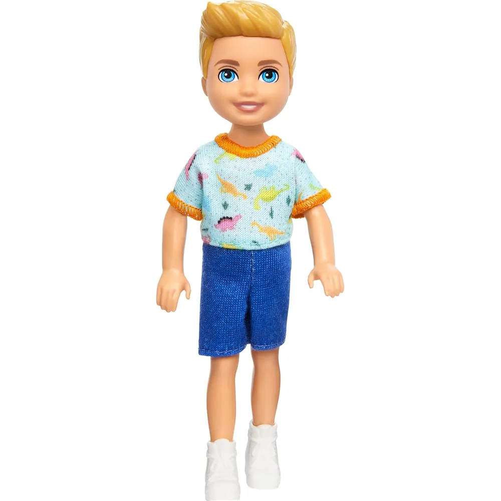BARBIE CHELSEA MUÑECA MONO DINOSAURIOS RUBIA