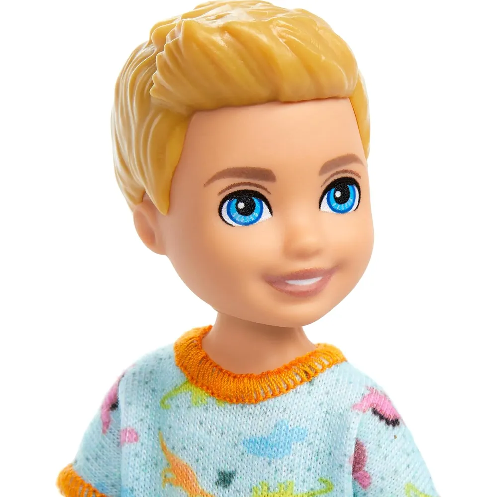 BARBIE CHELSEA MUÑECA MONO DINOSAURIOS RUBIA