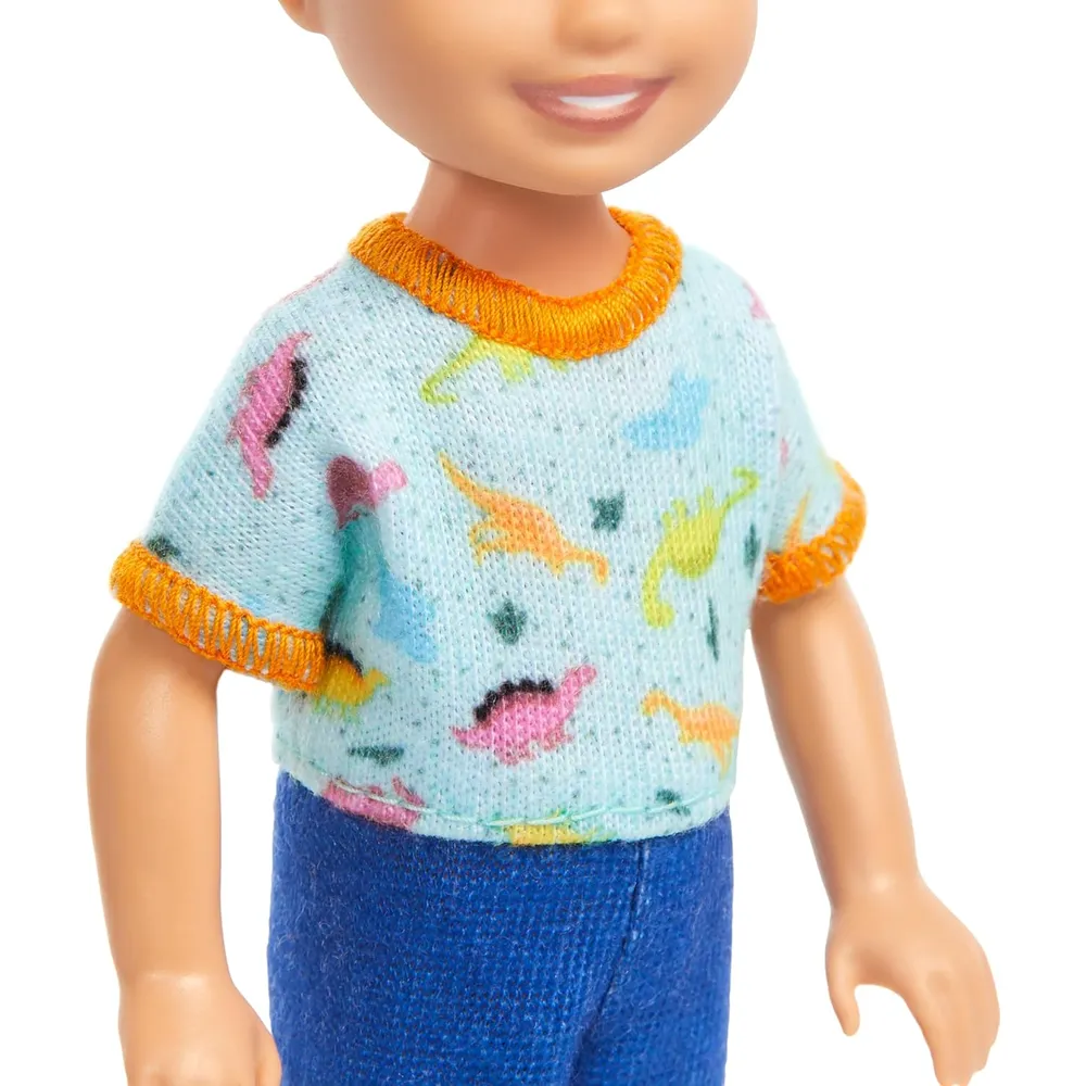 BARBIE CHELSEA MUÑECA MONO DINOSAURIOS RUBIA