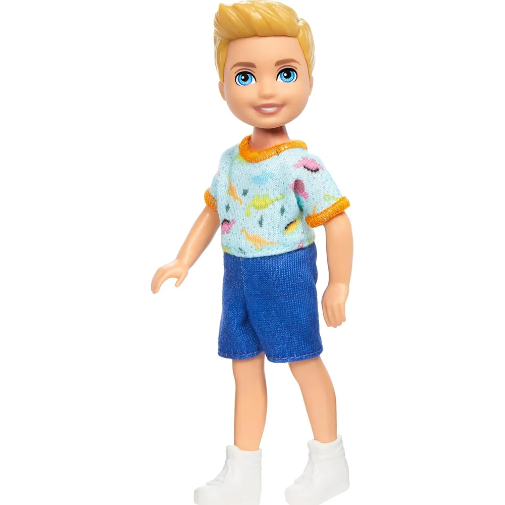 BARBIE CHELSEA MUÑECA MONO DINOSAURIOS RUBIA