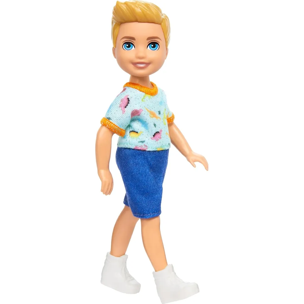 BARBIE CHELSEA MUÑECA MONO DINOSAURIOS RUBIA