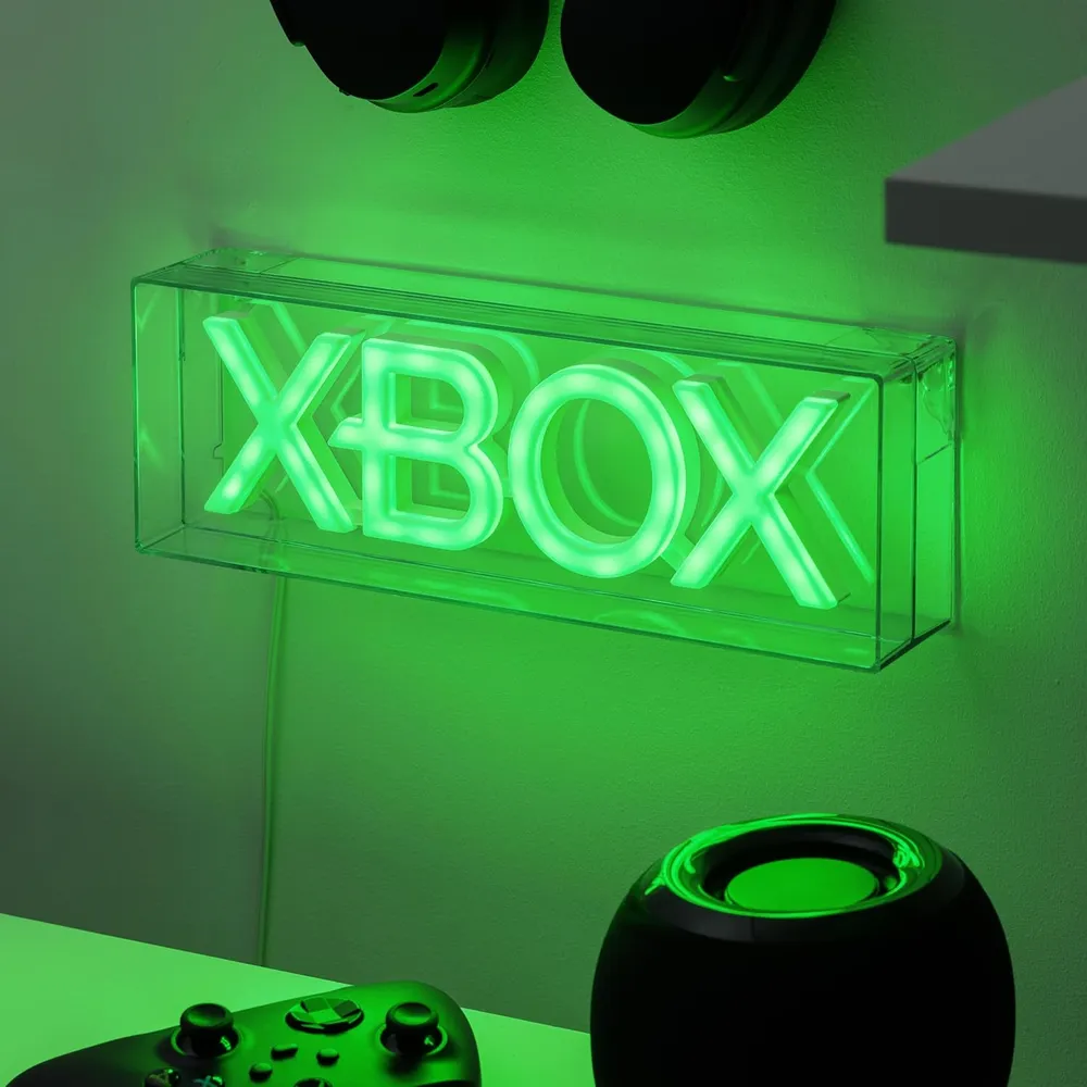 Paladone Xbox, luz LED de neón gamer montable pared 11.7 in / 30 cm