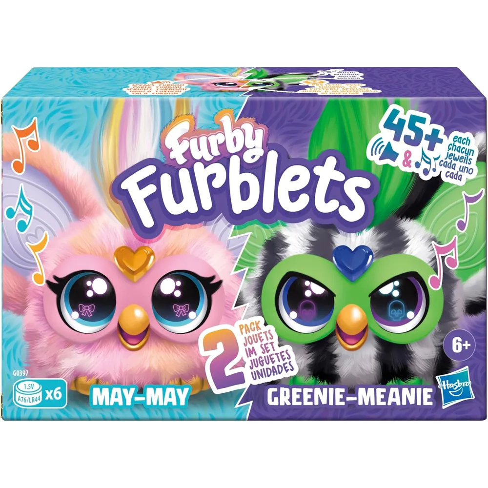 Furby Pack 2 Furblets Fierce & Fabulous Greenie-Meanie y May-May | Verde y Rosa