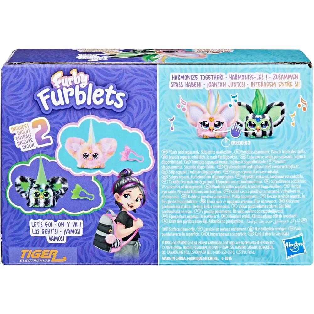 Furby Pack 2 Furblets Fierce & Fabulous Greenie-Meanie y May-May | Verde y Rosa