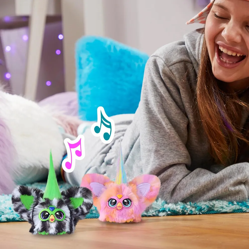 Furby Pack 2 Furblets Fierce & Fabulous Greenie-Meanie y May-May | Verde y Rosa