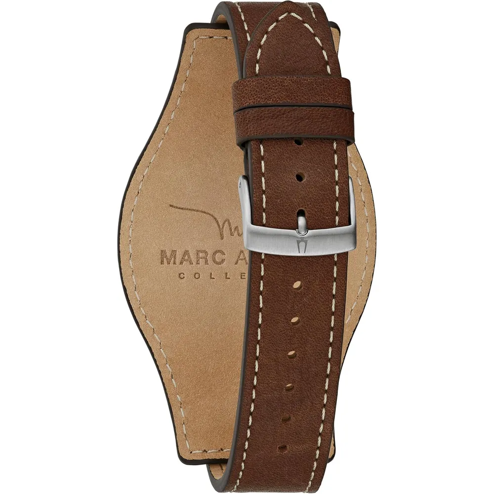 Bulova reloj Marc Anthony Sport mujer cuarzo correa acero cristal zafiro | Marrón