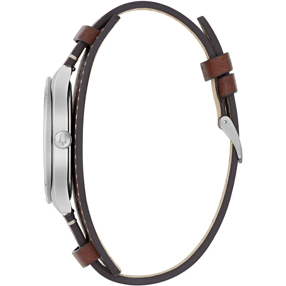 Bulova reloj Sutton hombre cronógrafo 6 agujas de cuarzo correa cuero | Marrón